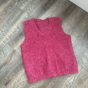 Red sweater vest, fits like size S